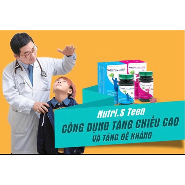 ( Mua 5 Tặng 1 ) NUTRIS Teen - Tăng Chiều Cao - Tăng Sức Đề Kháng...