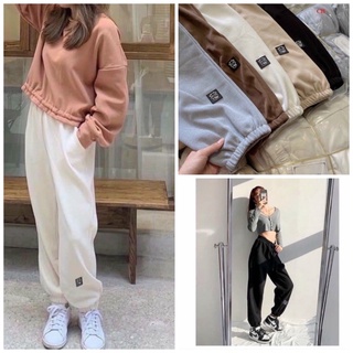 Sieu dep Quần boom chun Tăm Trơn Màu JOLIE Nữ 🌸 Jogger thun bo ống,quần ống rộng cá tính Ulzzang, jeans dáng