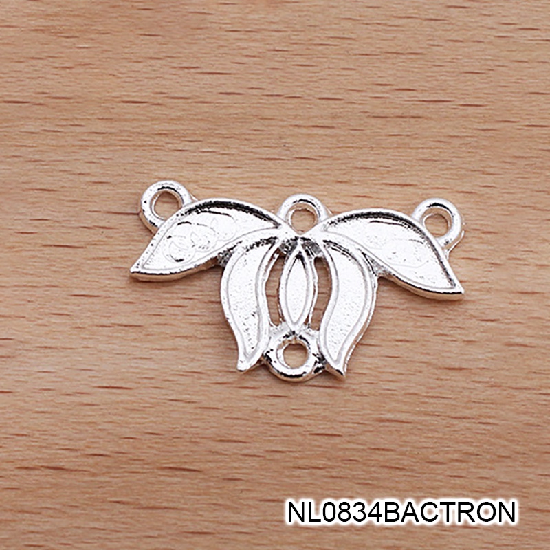 1 phiến treo họa tiết hoa sen 13*23mm - nguyên liệu làm trâm, làm trang sức