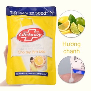 Nước rửa tay lifebuoy cho tay làm bếp bịch 450g 443ml