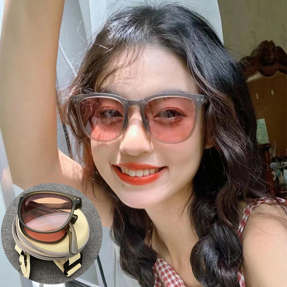 iF YOU Kính mát   phân cực dạng gập phong cách cổ điển Hàn Quốc cho nữ
