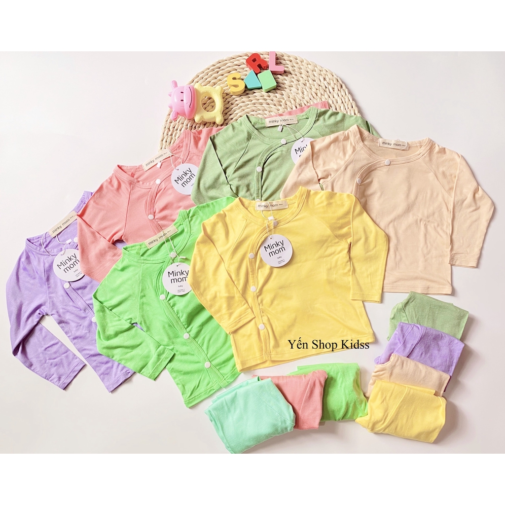 Bộ Dài Tay Minky Mom Cài Lệch Sơ Sinh Cho Bé ( 5-16kg) (SP001240 )