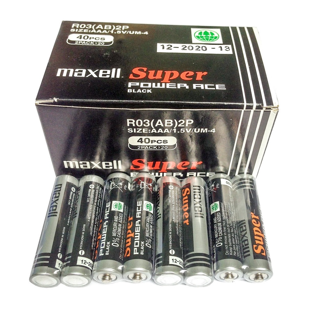 Pin MAXELL - AAA tem bạc - vỏ thiếc không rỉ sét, không chảy nước, dùng cho: chuột, điều khiển…