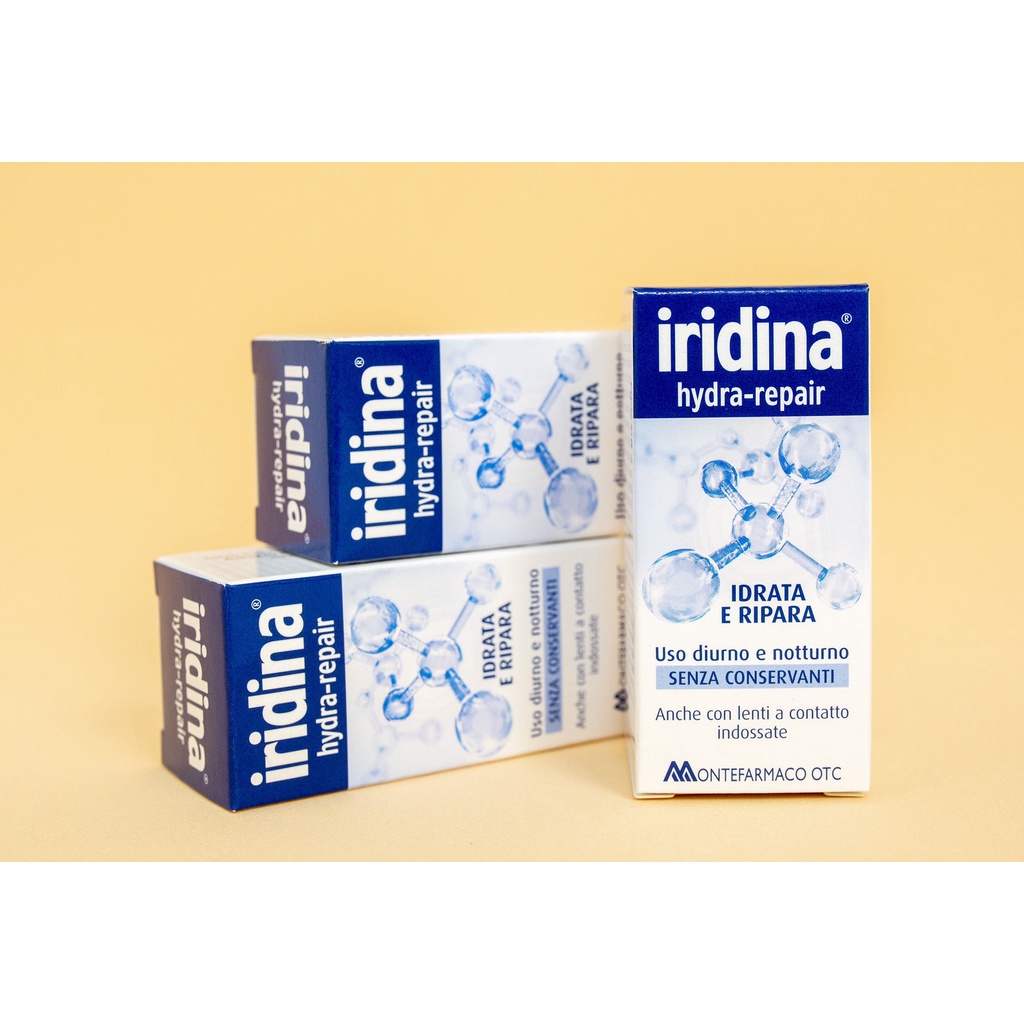 Iridina _ Nước mắt nhân tạo_ Ba tác dụng giữ ẩm, phục hồi và bảo vệ giác mạc và kết mạc