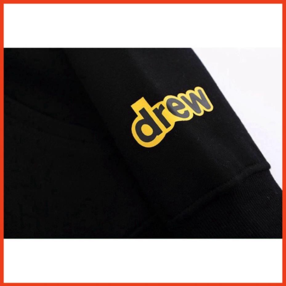 Áo nỉ hoodie Drew House mặt cười unisex dài tay nam nữ cao cấp, áo phông nỉ bông sweater có mũ màu xám nâu, đen M24 New