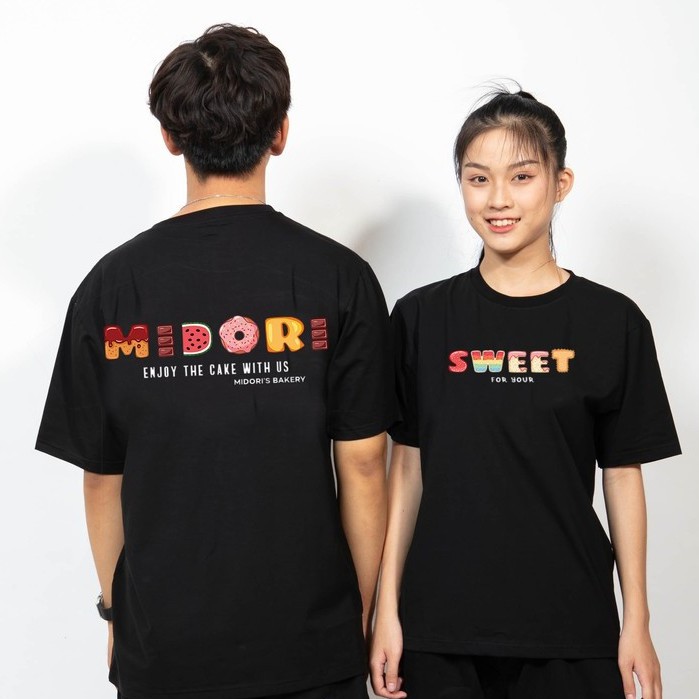 Áo phông form rộng tay lỡ Unisex Phông Nam Nữ Sweet Local Brand Mi Midori