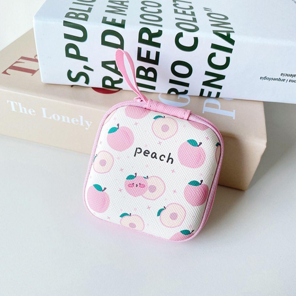 Túi Đựng Tai Nghe Chống Rơi Có Khóa Kéo Họa Tiết Hoạt Hình Sáng Tạo