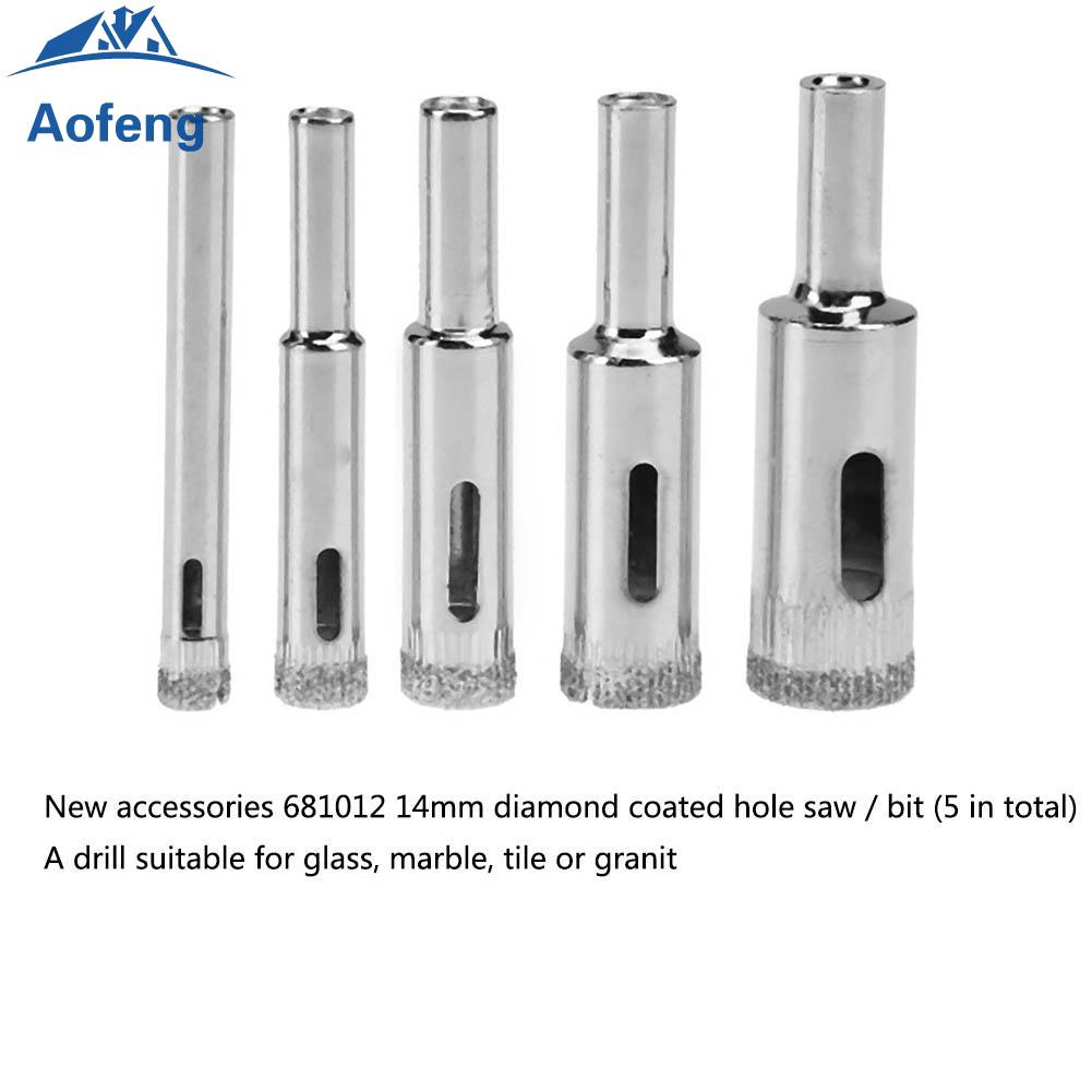 ✿Ready Stock✿[aofeng]5pcs Diamond Coated Core Hole Saw Tiles Marble Glass Ceramic Cut Bit Tool