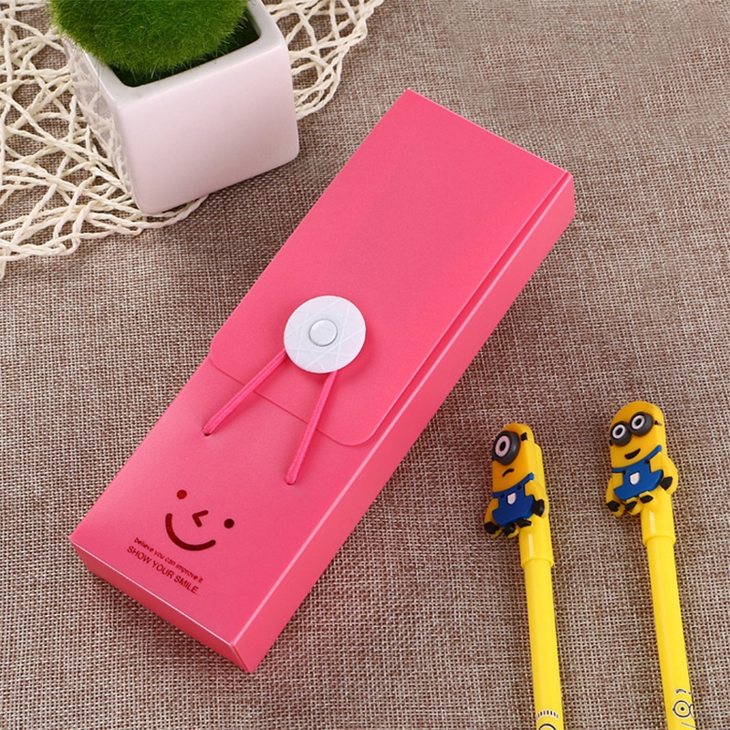 1 Hộp Đựng Bút Chì Dạng Trượt Bán Trong Bằng Nhựa Poly Khóa Nút Nhiều Màu Sắc Cho Văn Phòng Tốt Hơn