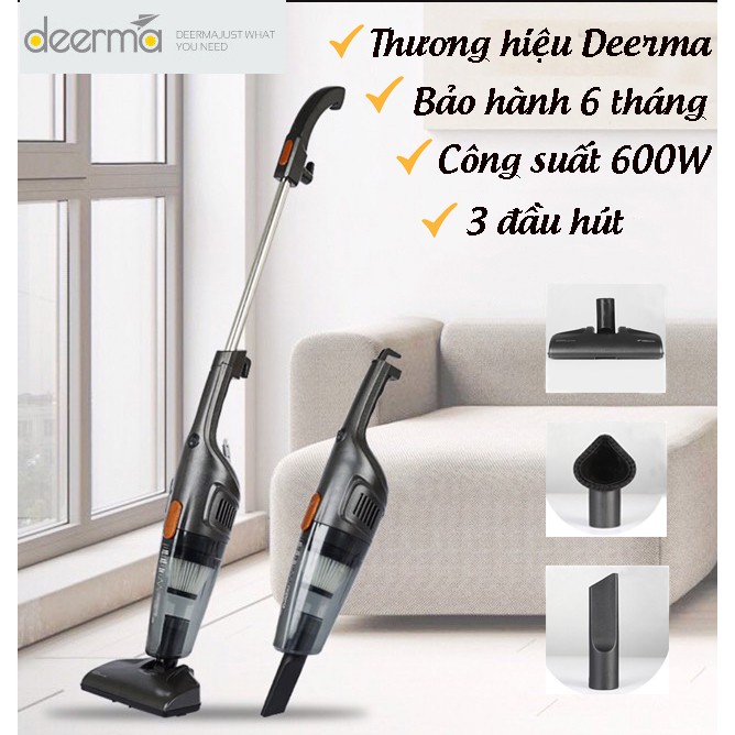 Máy Hút Bụi Gia Đình Cầm Tay DX115C Công Suất 600W Hút Sạch Bụi Bẩn Với 3 Đầu Hút - Bảo Hành 6 Tháng