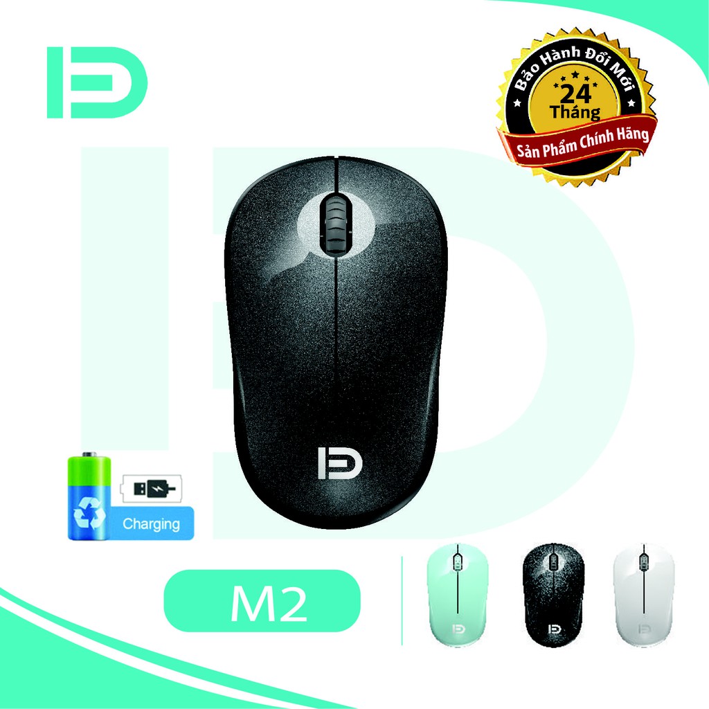 [Bảo hành 24 tháng] Chuột FD Không Dây M2 - Pin Sạc