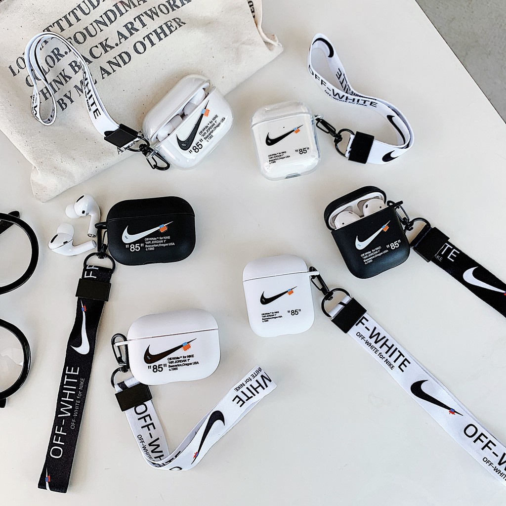 Vỏ Bảo Vệ Hộp Sạc Tai Nghe Airpods Pro 2 1 / 2 Apple Bluetooth Không Dây Chất Liệu TPU Dẻo Họa Tiết Nike