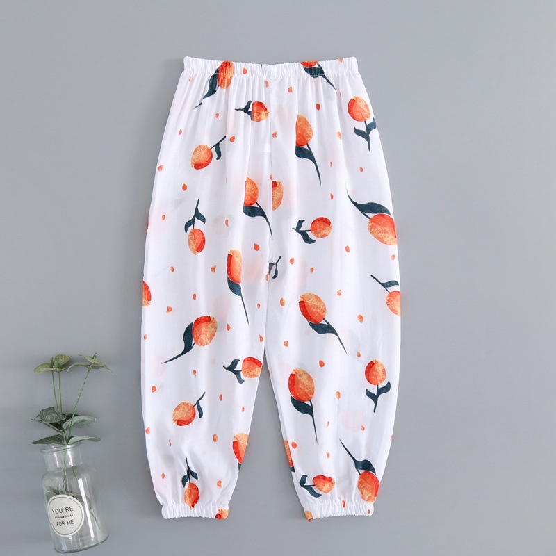 Quần Ngủ Dài Chống Muỗi Bằng Cotton Lụa Lạnh Ttc070 Cho Bé