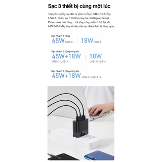 Củ sạc nhanh PD ZMI HA835 65W 2A1C(BH6)