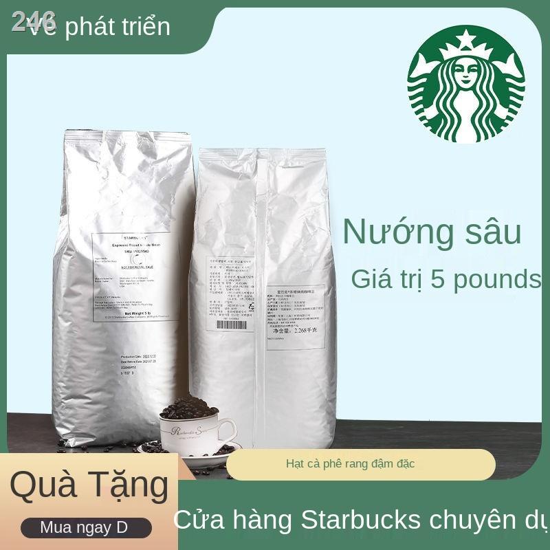 【HOT】Cửa hàng hạt cà phê Starbucks đặc biệt espresso kiểu Mỹ Bột đen rang đậm 500-1000g