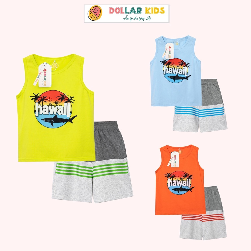 Đồ Bộ Bé Sát Nách Bé Trai DOLLARKIDS Cho Bé từ 3 đến 12 tuổi