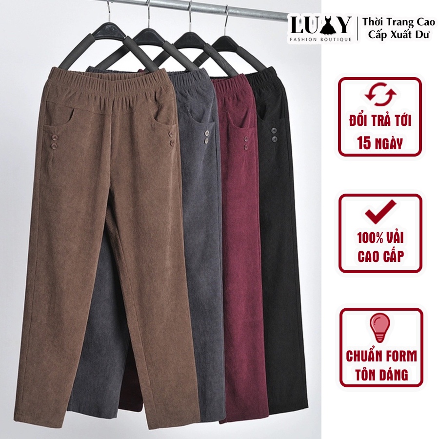 Quần Nhung Tăm Thô Dáng Baggy N1 Luxy