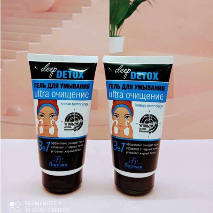 GEL RỬA MẶT VỚI THAN HOẠT TÍNH DEEP DETOX 3IN1 FLORESAN