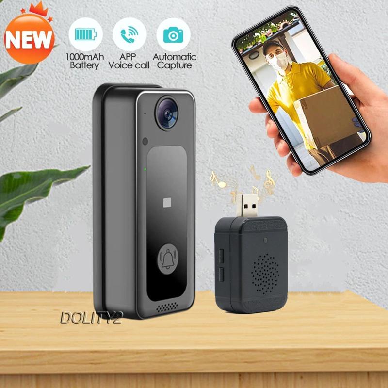Bộ Chuông Cửa Có Camera Quay Video WiFi Không Dây Dolity2 Dành Cho Khách Sạn