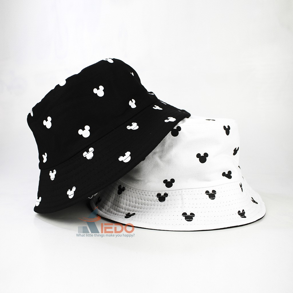 Nón bucket vành tròn Mickey Icon, mũ tai bèo unisex OKIEDO Fullbox Premium