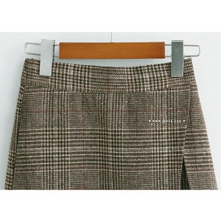 BIGSIZE - Short váy caro xẻ (MS 9166)