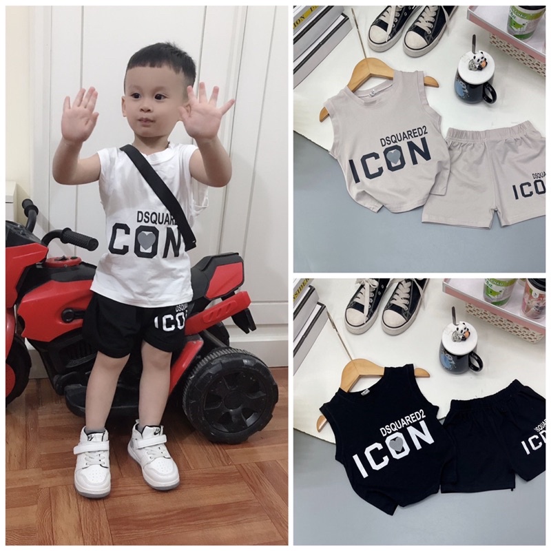 Đồ bộ bé trai sát nách phong cách thể thao ICON(9-23kg)