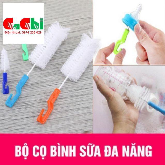 Bộ chổi cọ bình sữa, chai lọ - bộ gồm 1 chổi nhỏ 1 chổi to