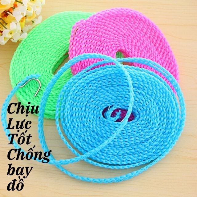 [CHỐNG BAY ĐỒ KHI PHƠI] Dây Phơi Quần Áo Có Lỗ