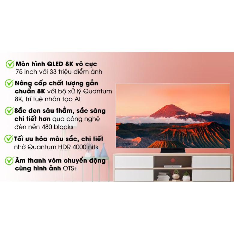Smart Tivi QLED Samsung 8K 75 inch QA75Q950TS (Miễn phí giao tại HCM-ngoài tỉnh liên hệ shop)