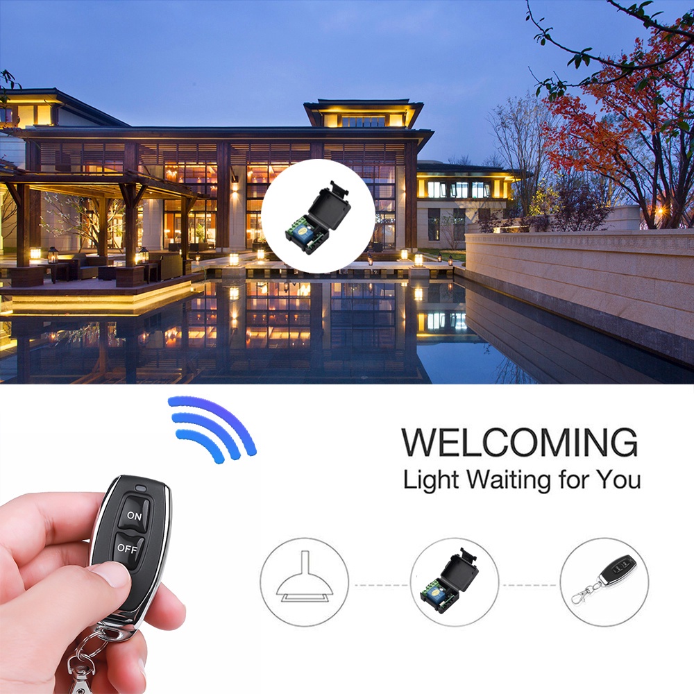 Mô Đun Tiếp Nhận Tín Hiệu Điều Khiển Từ Xa DC 12V 1CH 330 / 433Mhz RF Không Dây Tiện Dụng