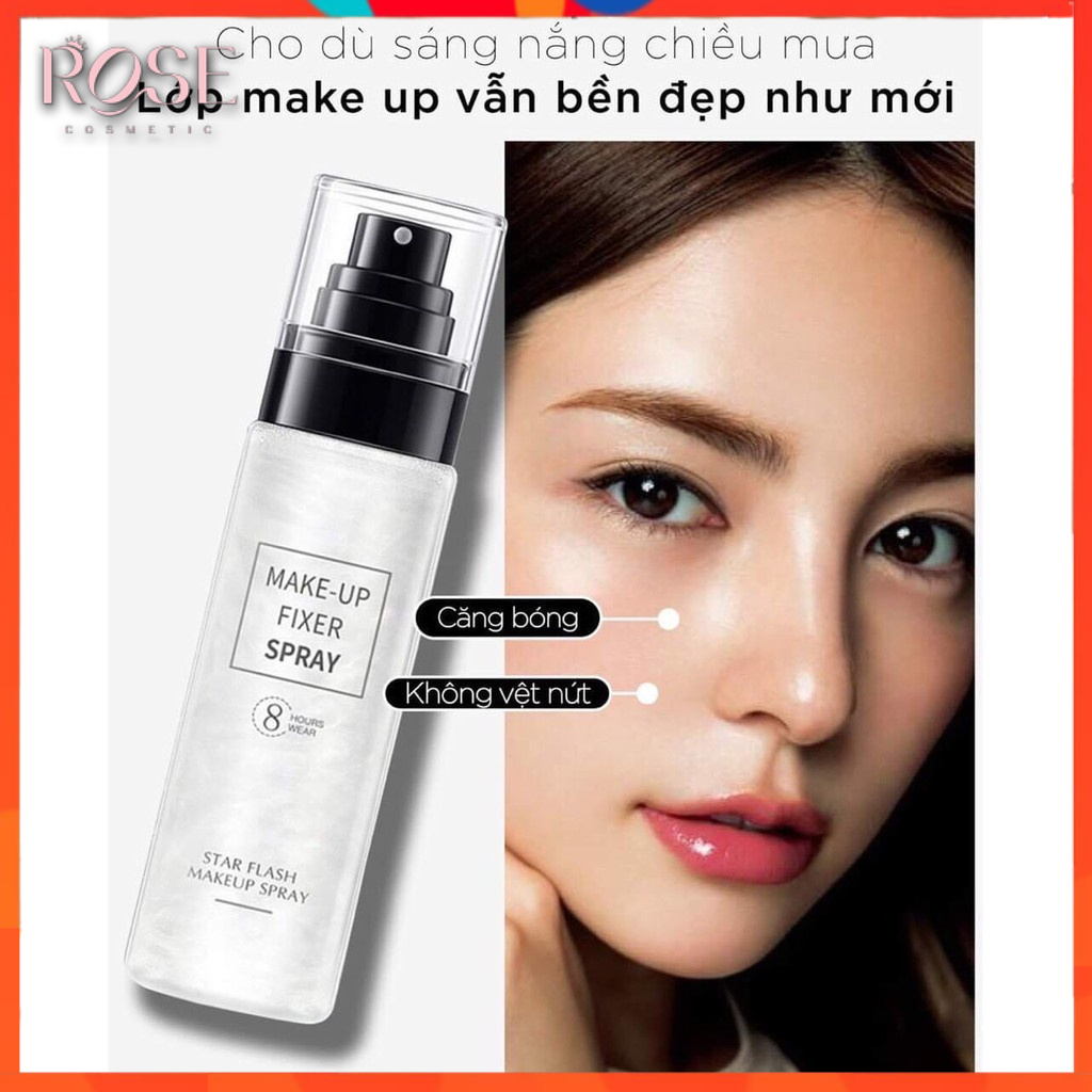 Xịt Nhũ Khóa Nền Bắt Sáng Gecomo/FIXER SPRAY Nội ĐịaTrung, Cố Định Lớp Trang Điểm Star Shine Galaxy Spray Chống Trôi