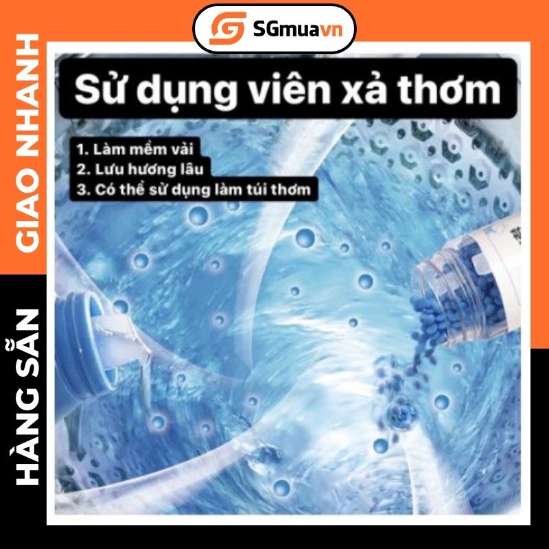 Hạt xả thơm quần áo, viên xả thơm quần áo thơm cực lâu, lưu hướng và làm mềm vải