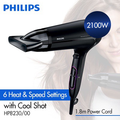 Máy Sấy Tóc Philips Hp8230  2100w - Điều Tiết Ion Cho Mái Tóc Bóng Mượt, Không Bị Xoăn Rối  Bảo Hành 24 Tháng