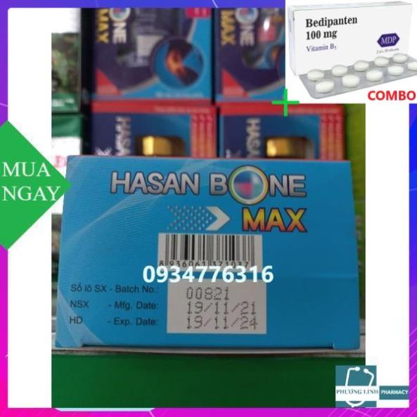 Combo Bedipanten 100mg +  Viên xương khớp HASAN BONE MAX  giảm đau xương khớp hộp 60 viên