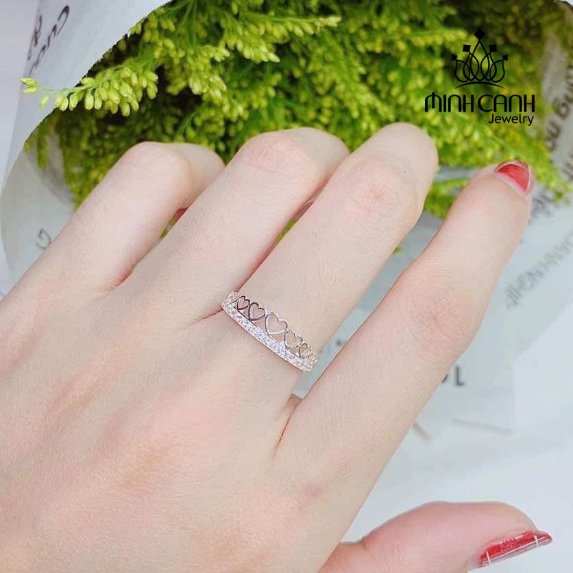 Nhẫn Bạc Ta Vương Miện Trái Tim - Minh Canh Jewelry