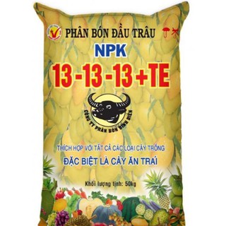 Phân NPK đầu trâu 13-13-13 + TE (1kg)
