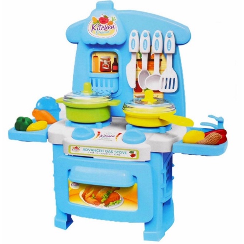 Đồ chơi nhà bếp nấu ăn mini kèm xe đẩy siêu thị đáng yêu nhựa tốt