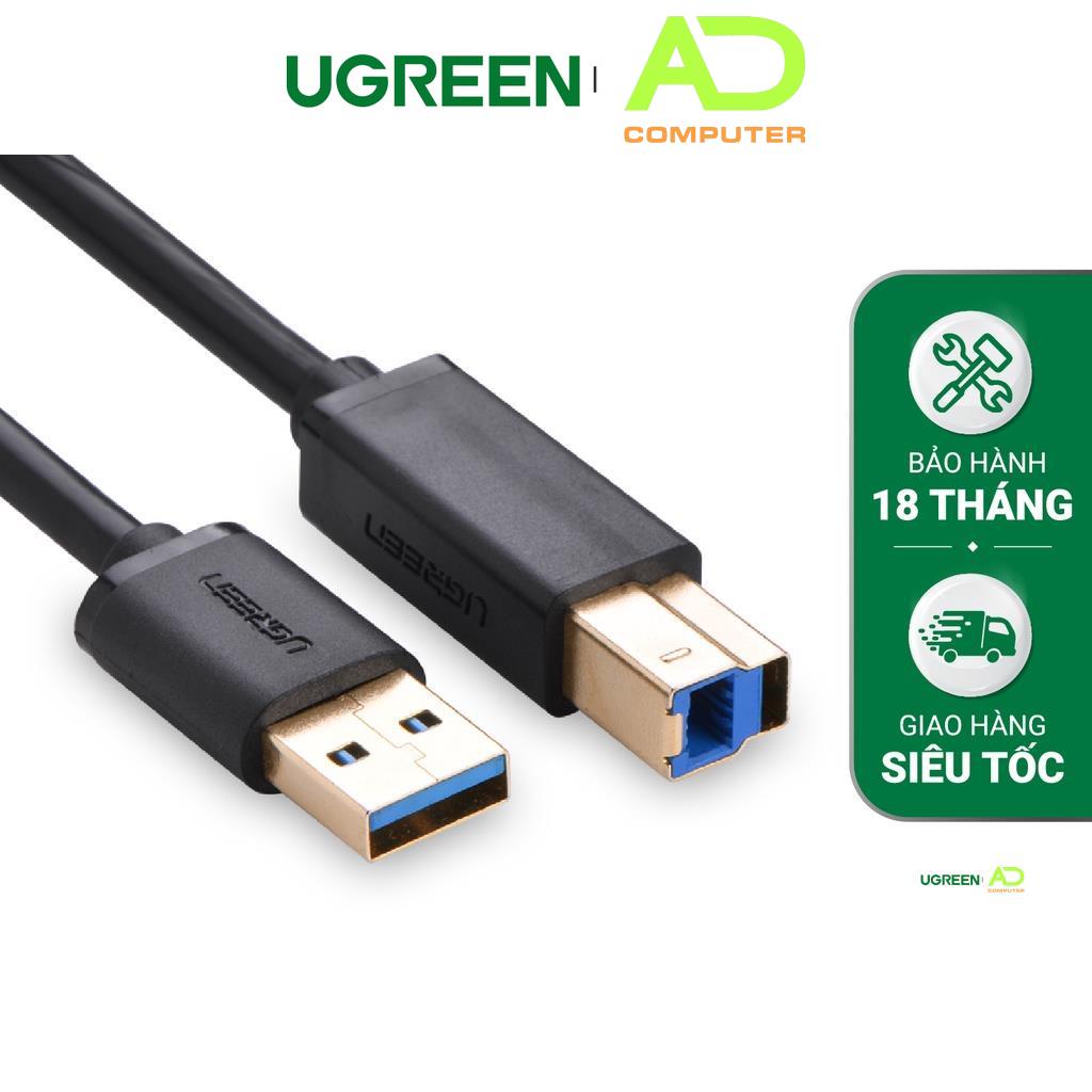 Dây máy in USB 3.0 đầu mạ vàng, dài từ 1-2m UGREEN US210