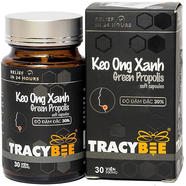 Viên Uống Keo Ong Xanh Sát Khuẩn Cổ Họng TracyBee Chai 30 Viên