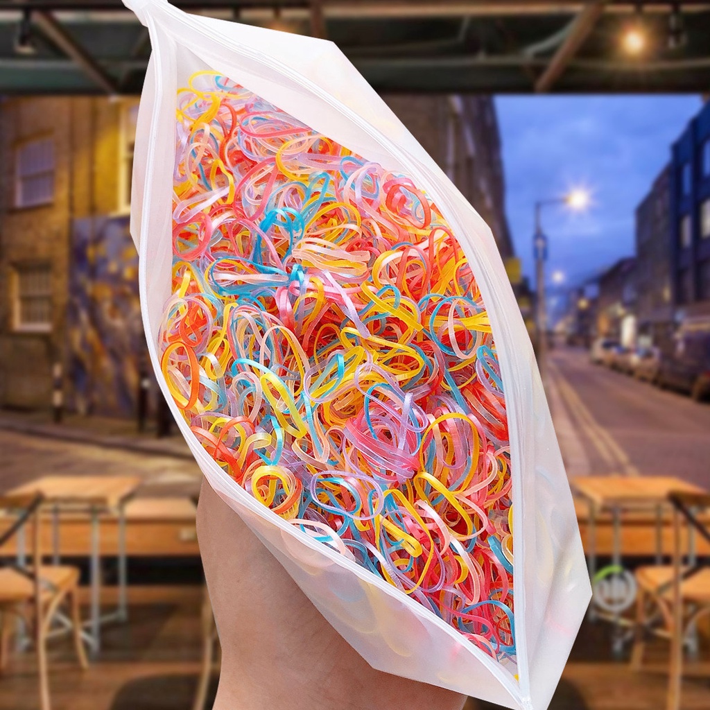 Set 1000 Dây Buộc Tóc Cao Su Dễ Thương Cho Bé Gái