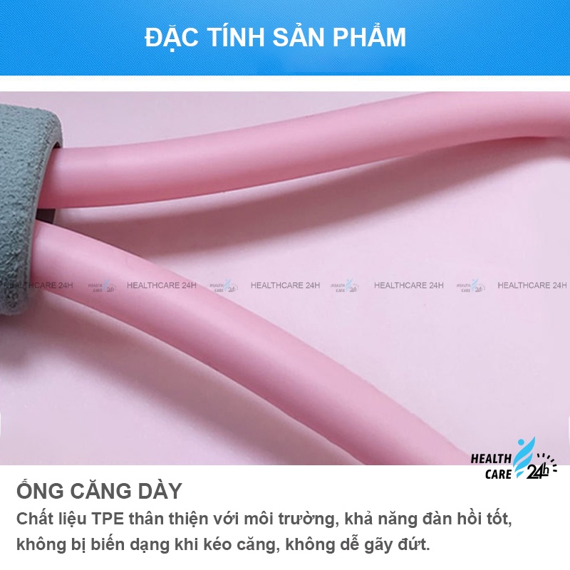 Dây kháng lực đàn hồi cao su vòng số 8 Healthcare24h M004, dây kéo đa năng hỗ trợ tập Gym, Yoga và Pilates tại nhà