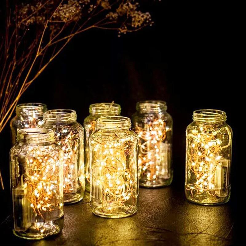 Đèn Led Đom Đóm Fairy Light Màu Vàng Nắng 2 Mét 20 Bóng Đèn, 4 Mét 40 Bóng Đèn