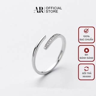 Nhẫn nữ bạc 925 Aura Silver đính đá có thể điều chỉnh size Jinny Ring-N10