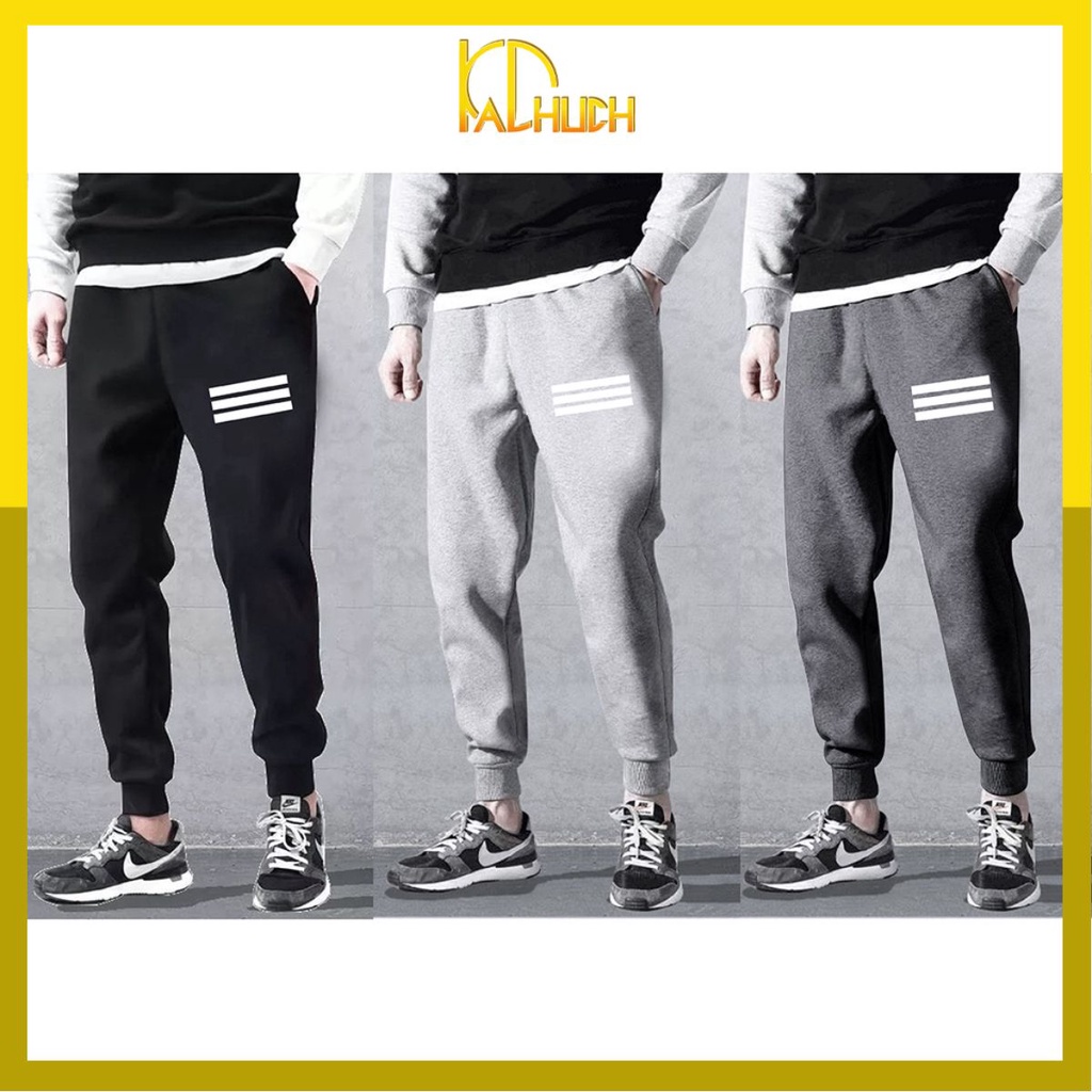 Quần Jogger Nỉ Nam Nữ 3 sọc