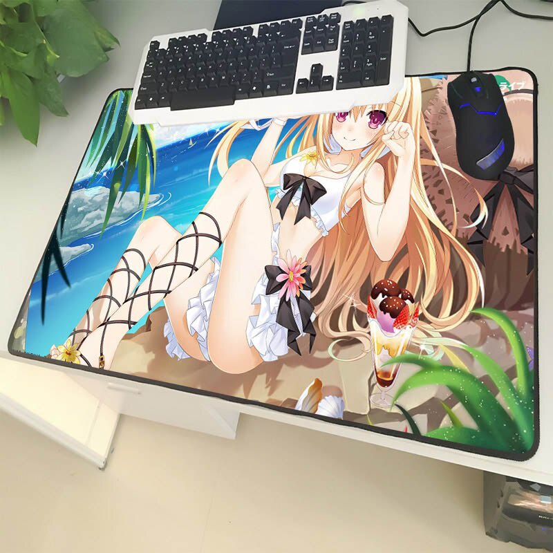 Miếng Lót Chuột Chơi Game Họa Tiết Hoạt Hình Màu Đen Ngọt Ngào