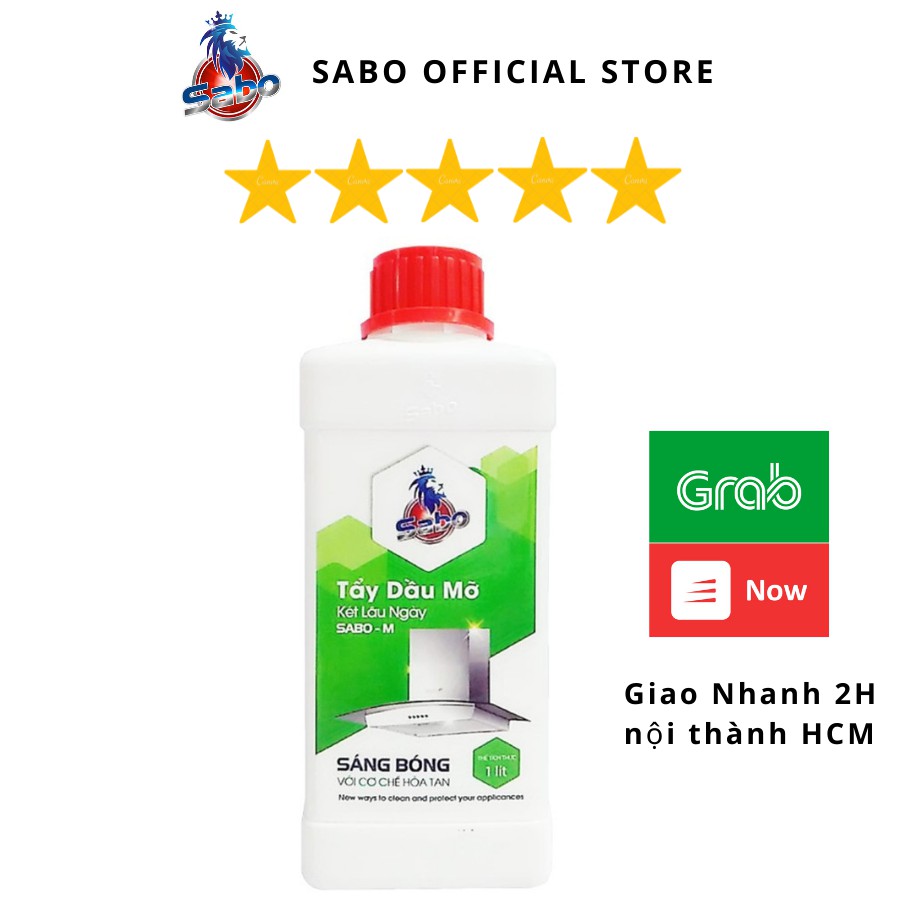 [Giá khuyến mãi] Nước lau bếp SABO-M, tẩy sạch dầu mỡ két lâu ngày trên lưới hút mùi, đồ dùng nhà bếp loại 500ml - 1 lít