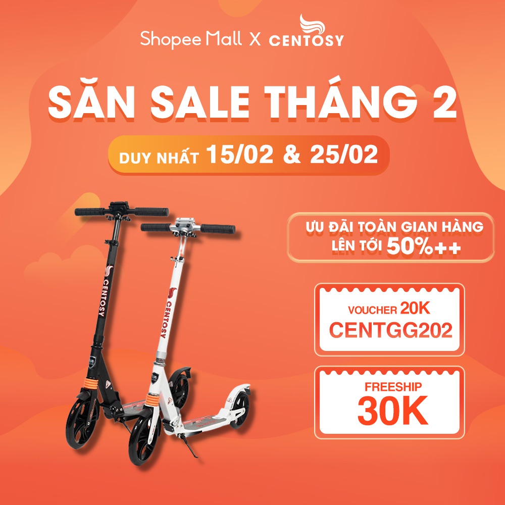 Xe Scooter Người Lớn Cao Cấp [Centosy] ALS A5Y - Khung Chắc Chắn, Gắp Gọn Tiện Lợi