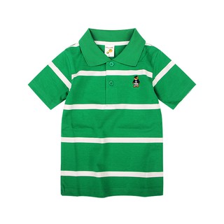 Áo thun cổ polo kẻ ngang A005-xanh lá kẻ nhỏ bé từ 1-7T