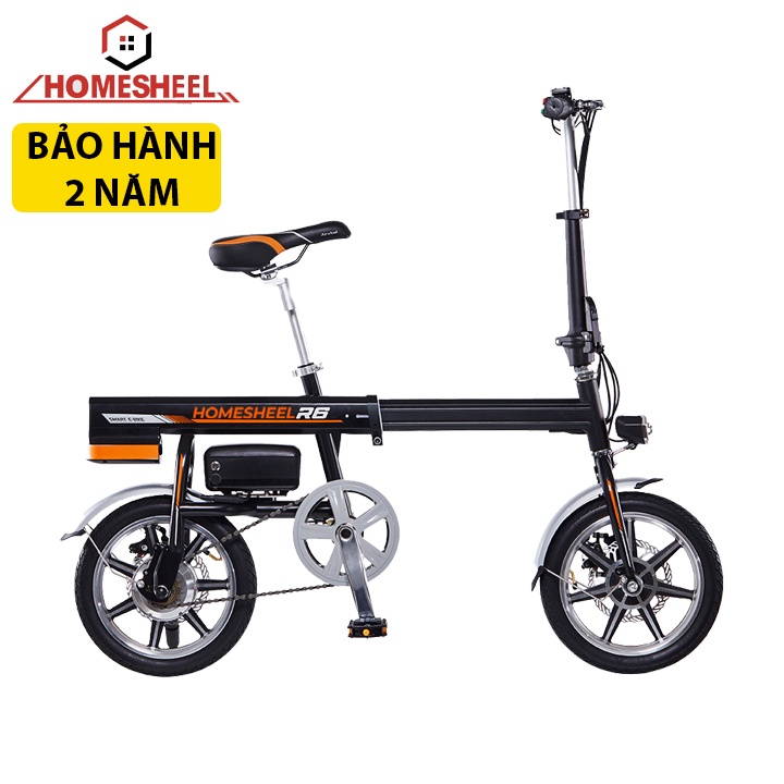 Xe đạp điện gấp gọn Homesheel R6 ( ĐEN) _chính hãng HOMESHEEL
