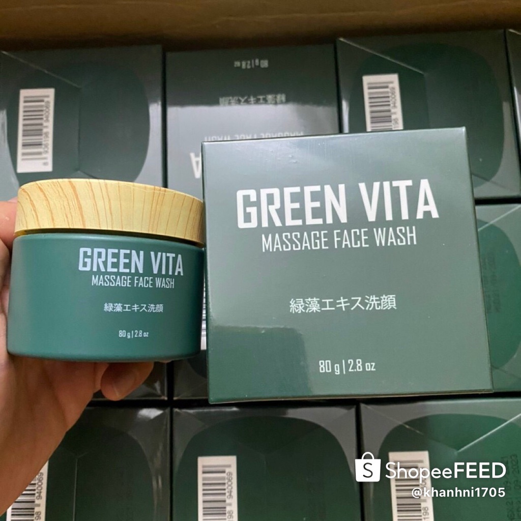 BỘT RỬA MẶT GREENVITA ( dùng kết hợp với vi tảo GREENVITA)